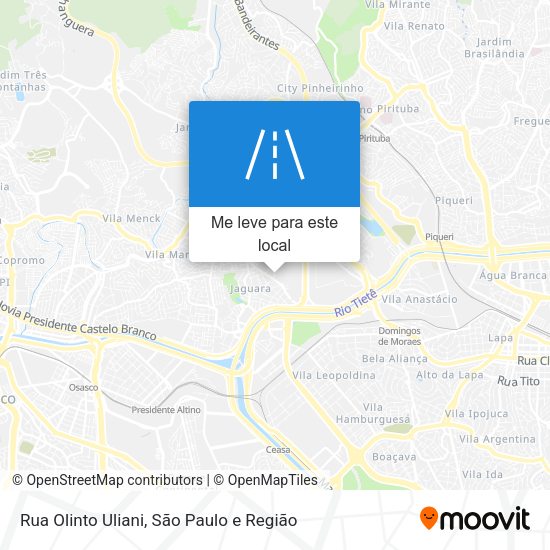Rua Olinto Uliani mapa
