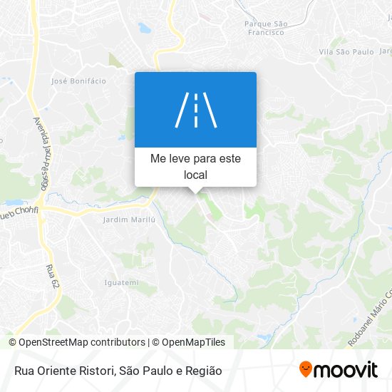 Rua Oriente Ristori mapa