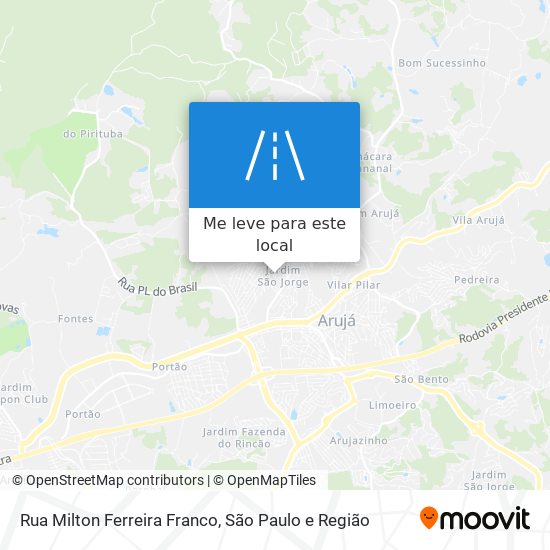 Rua Milton Ferreira Franco mapa