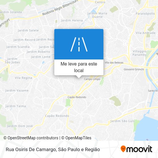 Rua Osiris De Camargo mapa