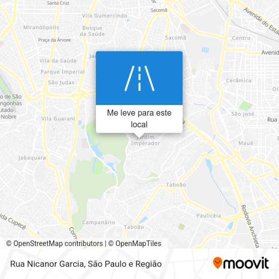 Rua Nicanor Garcia mapa