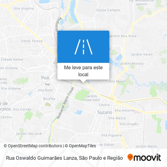 Rua Oswaldo Guimarães Lanza mapa