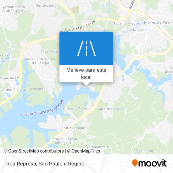 Rua Represa mapa