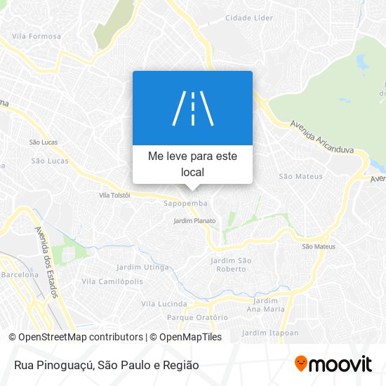 Rua Pinoguaçú mapa