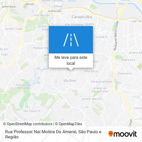 Rua Professor Nai Molina Do Ameral mapa