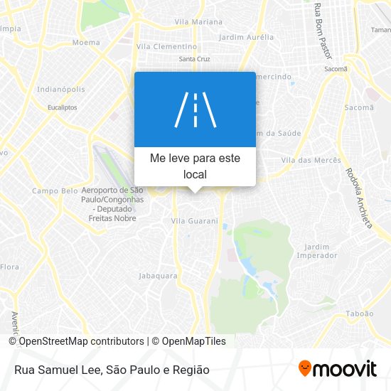 Rua Samuel Lee mapa