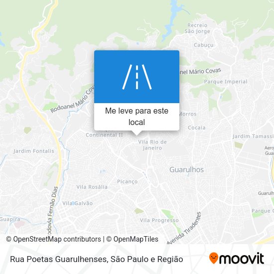 Rua Poetas Guarulhenses mapa