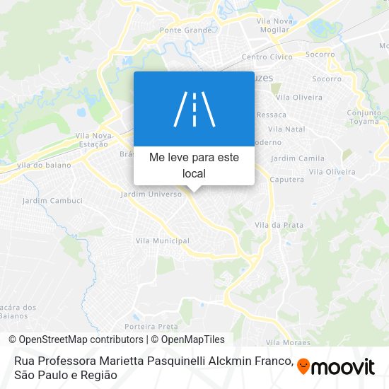 Rua Professora Marietta Pasquinelli Alckmin Franco mapa