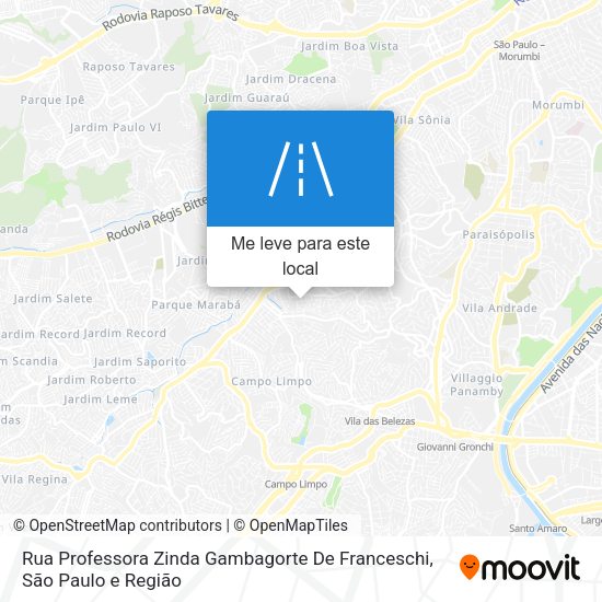 Rua Professora Zinda Gambagorte De Franceschi mapa