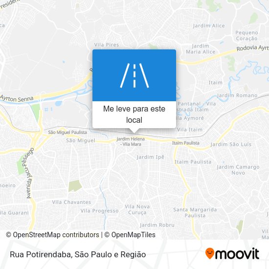 Rua Potirendaba mapa