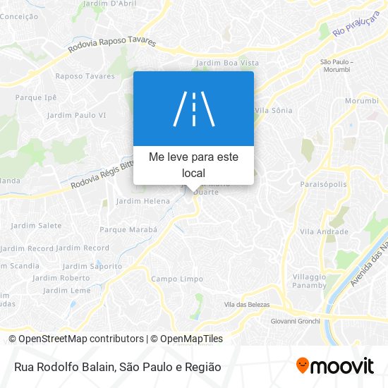 Rua Rodolfo Balain mapa