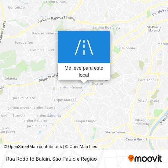 Rua Rodolfo Balain mapa