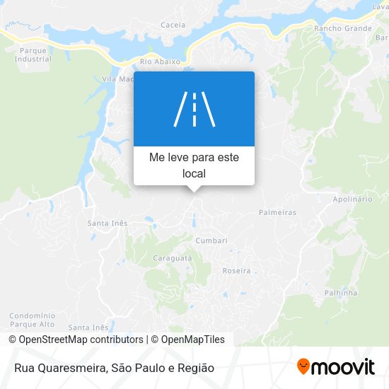 Rua Quaresmeira mapa
