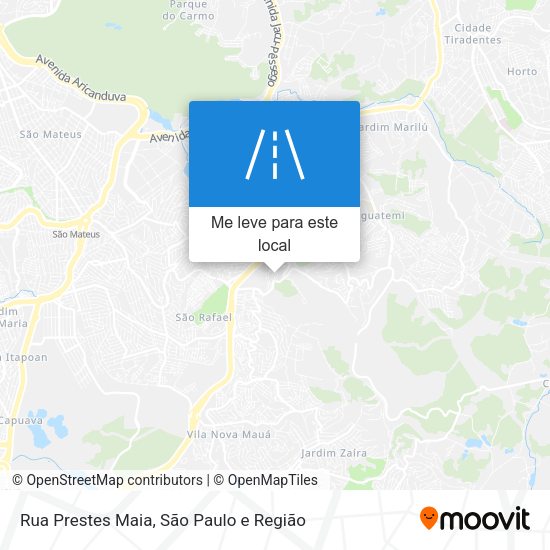 Rua Prestes Maia mapa