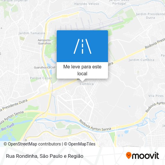 Rua Rondinha mapa