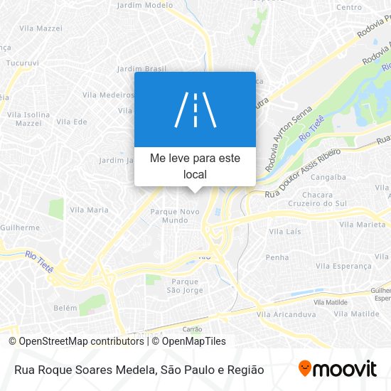 Rua Roque Soares Medela mapa