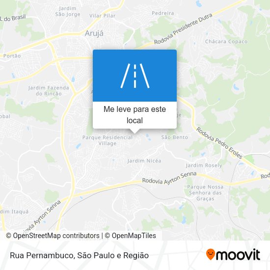 Rua Pernambuco mapa
