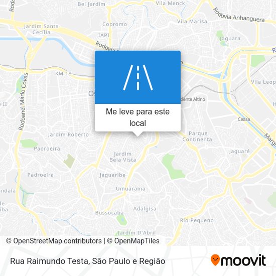 Rua Raimundo Testa mapa