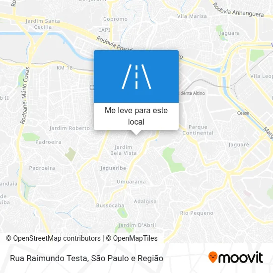 Rua Raimundo Testa mapa