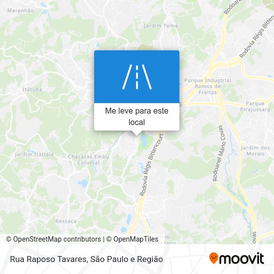 Rua Raposo Tavares mapa