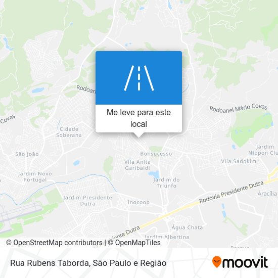 Rua Rubens Taborda mapa