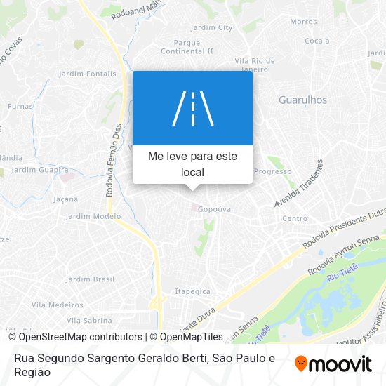 Rua Segundo Sargento Geraldo Berti mapa
