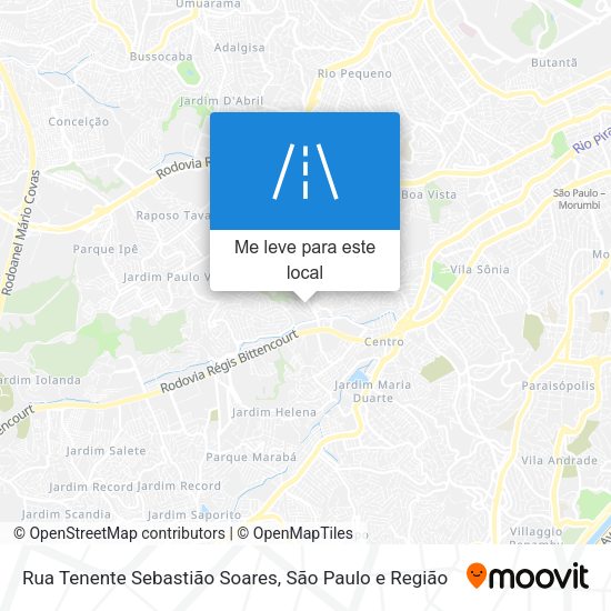Rua Tenente Sebastião Soares mapa