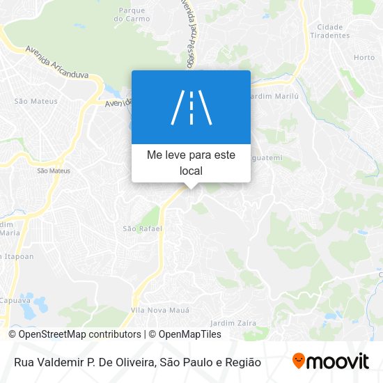 Rua Valdemir P. De Oliveira mapa