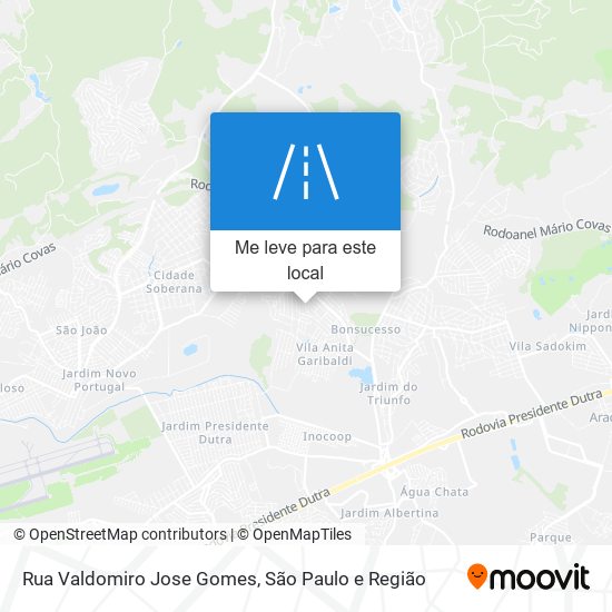 Rua Valdomiro Jose Gomes mapa