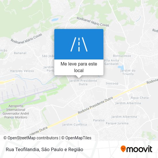 Rua Teofilandia mapa
