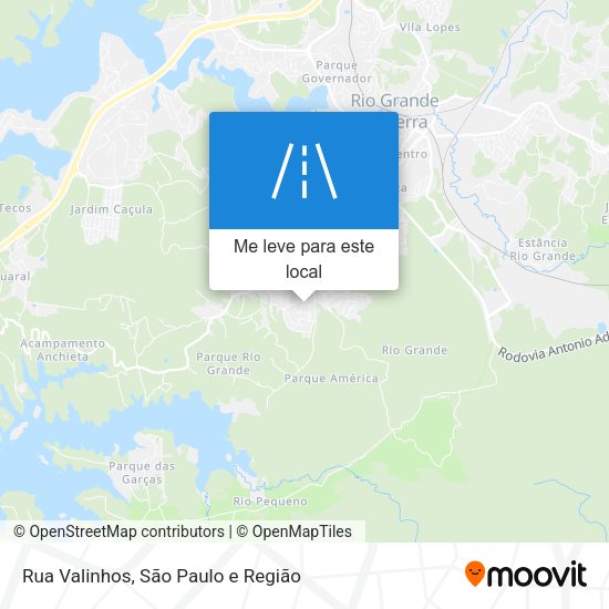 Rua Valinhos mapa