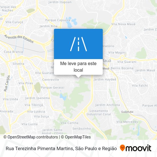 Rua Terezinha Pimenta Martins mapa