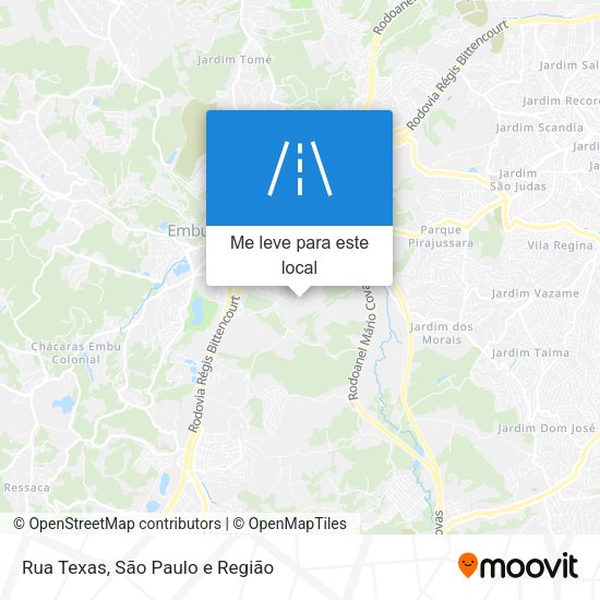 Rua Texas mapa
