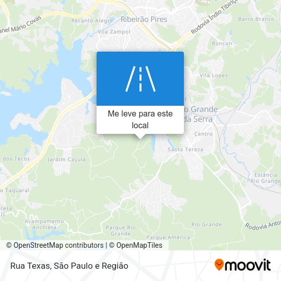 Rua Texas mapa