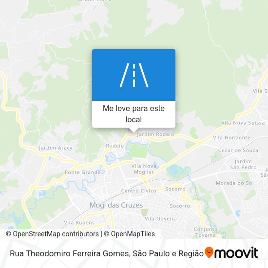 Rua Theodomiro Ferreira Gomes mapa