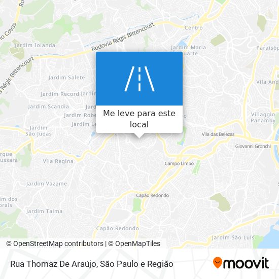 Rua Thomaz De Araújo mapa