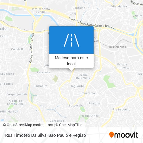 Rua Timóteo Da Silva mapa