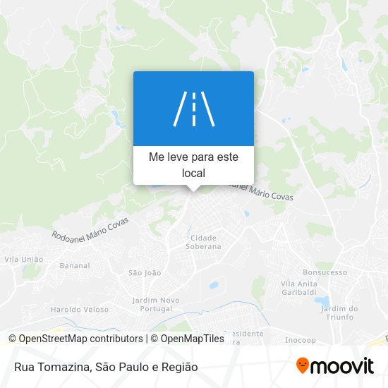 Rua Tomazina mapa