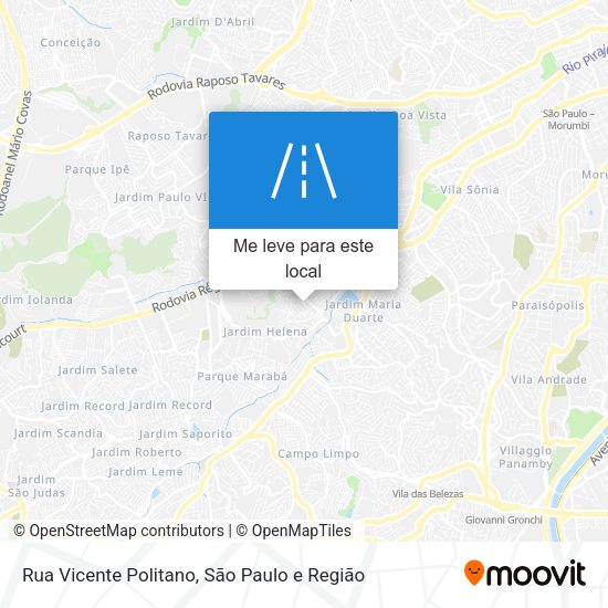 Rua Vicente Politano mapa