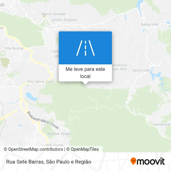 Rua Sete Barras mapa