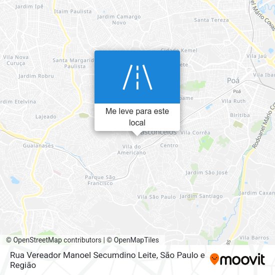 Rua Vereador Manoel Secumdino Leite mapa