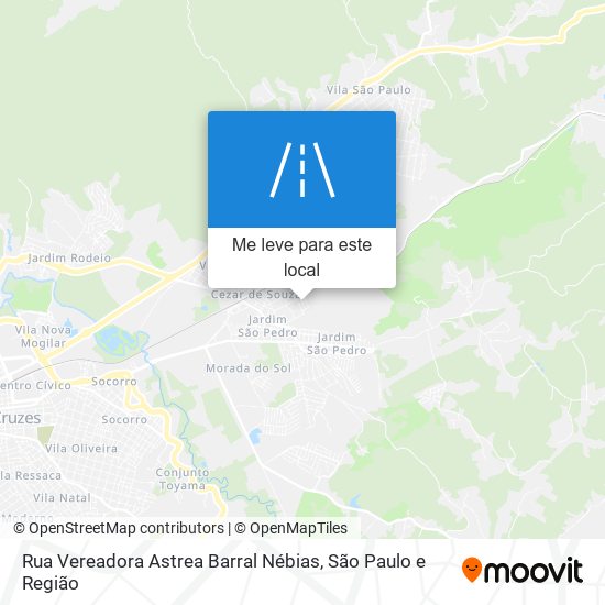 Rua Vereadora Astrea Barral Nébias mapa