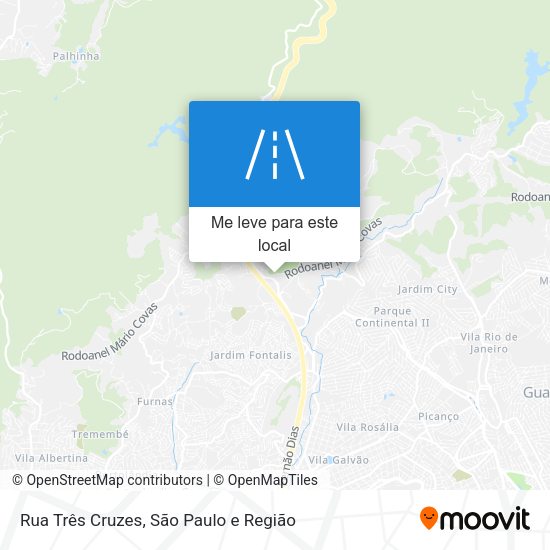 Rua Três Cruzes mapa