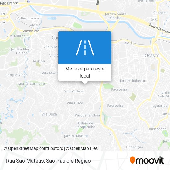 Rua Sao Mateus mapa