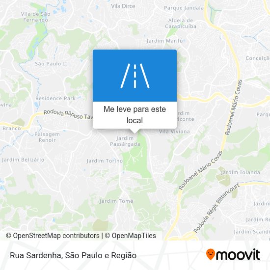 Rua Sardenha mapa