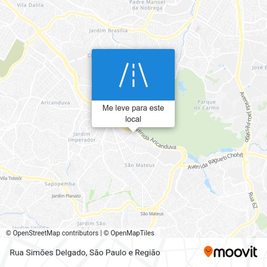 Rua Simões Delgado mapa