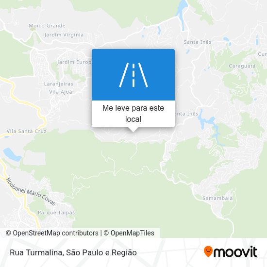 Rua Turmalina mapa
