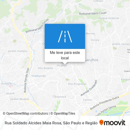 Rua Soldado Alcides Maia Rosa mapa