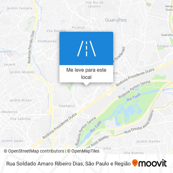 Rua Soldado Amaro Ribeiro Dias mapa