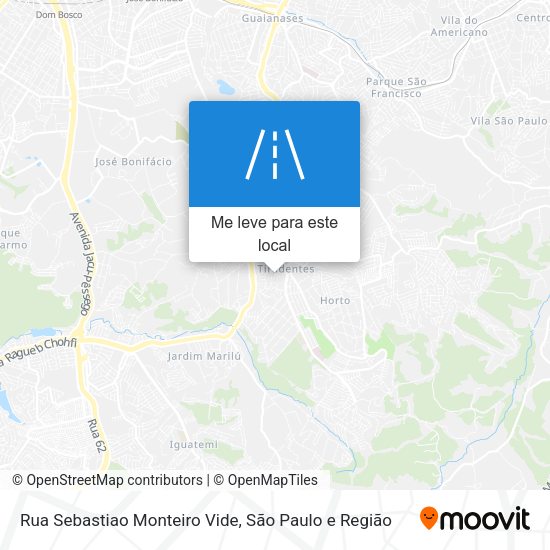 Rua Sebastiao Monteiro Vide mapa